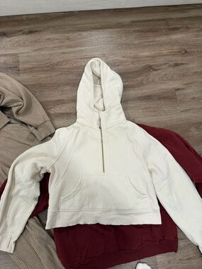 lululemon athletica Cream Half-Zip Hooded Pullover